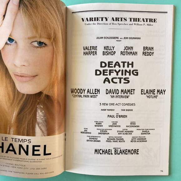Playbill | Other | Playbill Death Defying Acts Linda Lavin Debra Monk ...